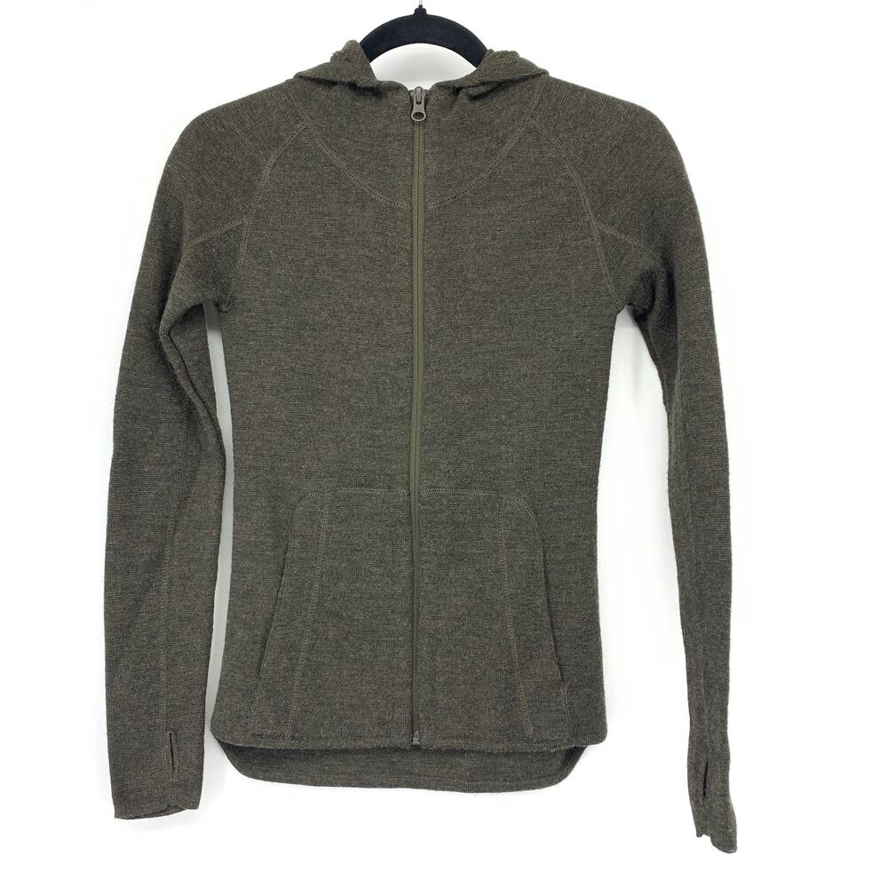 Triple Aught Design TAD Gear Womens S Artemis Merino Wool Hoodie Sweater Brown